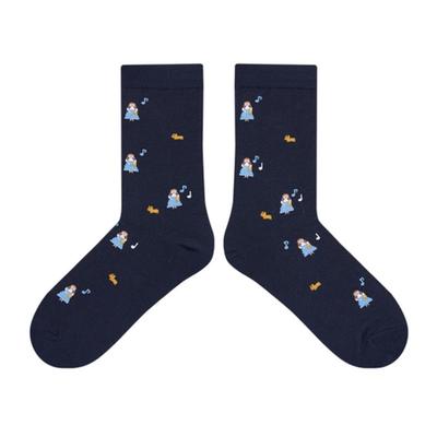 STUDIO SOCKSTOP Der Zauberer von Oz Dorothy und Toto Marineblaue Bestickte Socken