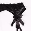 Ultra-Thin Transparent Lace Bow Garter Belt with Stocking Suspenders - Sexy Japanese Style Lingerie