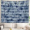 Blue Abstract Stripes Wall Tapestry,Modern Wall Hanging Large Tapestry Decoration Polyester Fiber White Hem Around for Dorm Room