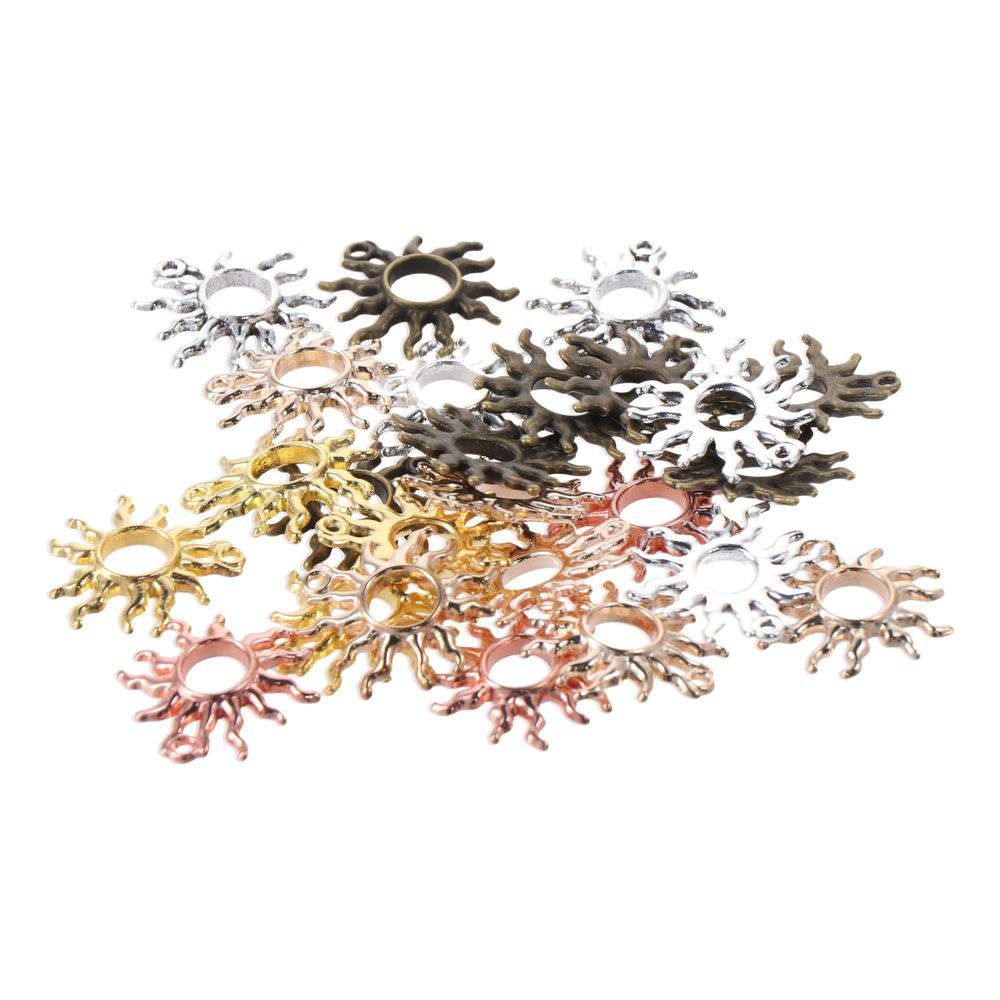 

Multicolour Hollow Metal Alloy Charms Metal Sun Bead Charms Jewelry Accessories