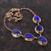 Faceted Blue Sapphire Necklace Copper Necklace Real Gemstone Jewelry Adjustable Chain Necklace Handmade Necklace Copper Jewelry Gift For Mom