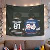 VIKAMA Retro Hockeytrikot Rückseite Wandteppich Amerikanischer Sportstil Wandbehang Schlafzimmer Bettkopf Wohnheim Spielzimmer Hintergrund Dekoration