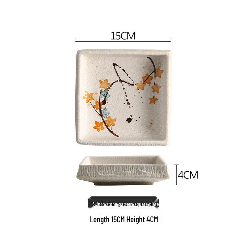 Simple Japanese Ceramic Plate for Rice, Breakfast, Dessert, or Snacks