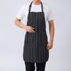 Waterproof Cleaning Bib Apron Stripe Design Adjustable Polyester Cotten Apron with Tool Pockets for Men Women Oil Stain Resistant Chef Apron