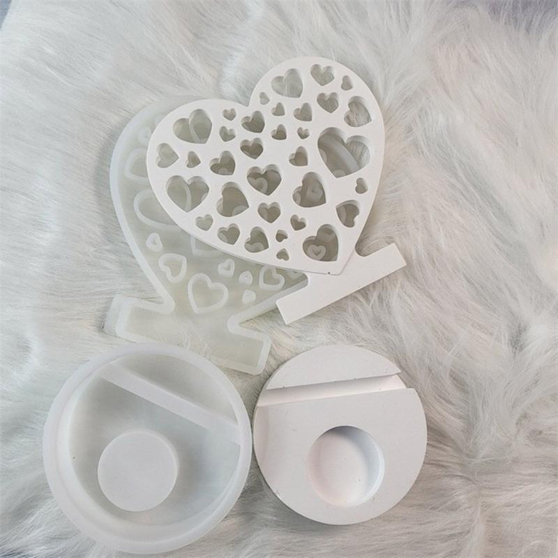 3D Candlestick Silicone Mold Decorative Candle Base Mold Gypsum Candle Holder Mould Stylish Home Decorations Mould