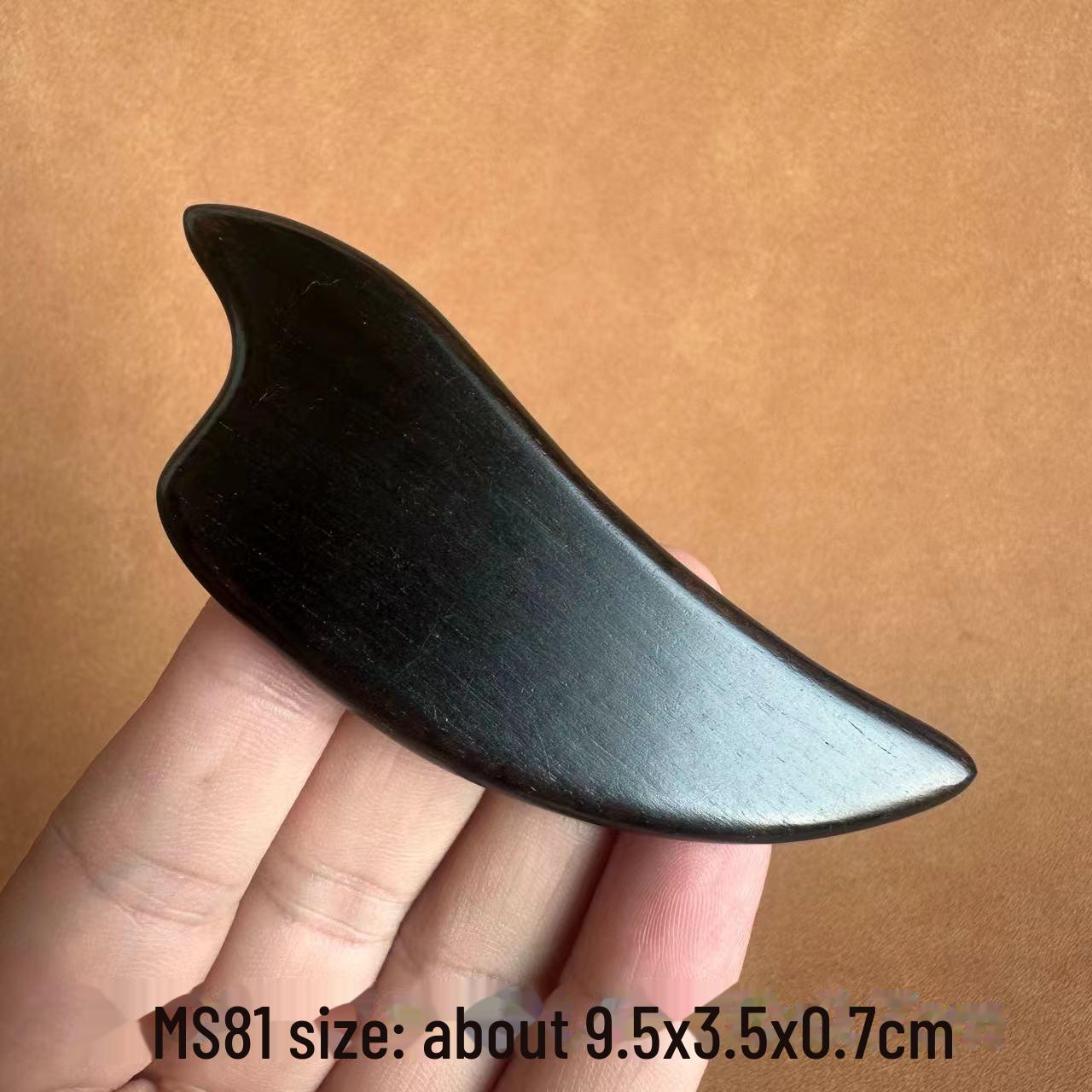 

Инструмент для массажа лица и тела из черного дерева - полукруглая скребковая доска для глаз, шеи, плеч и спины