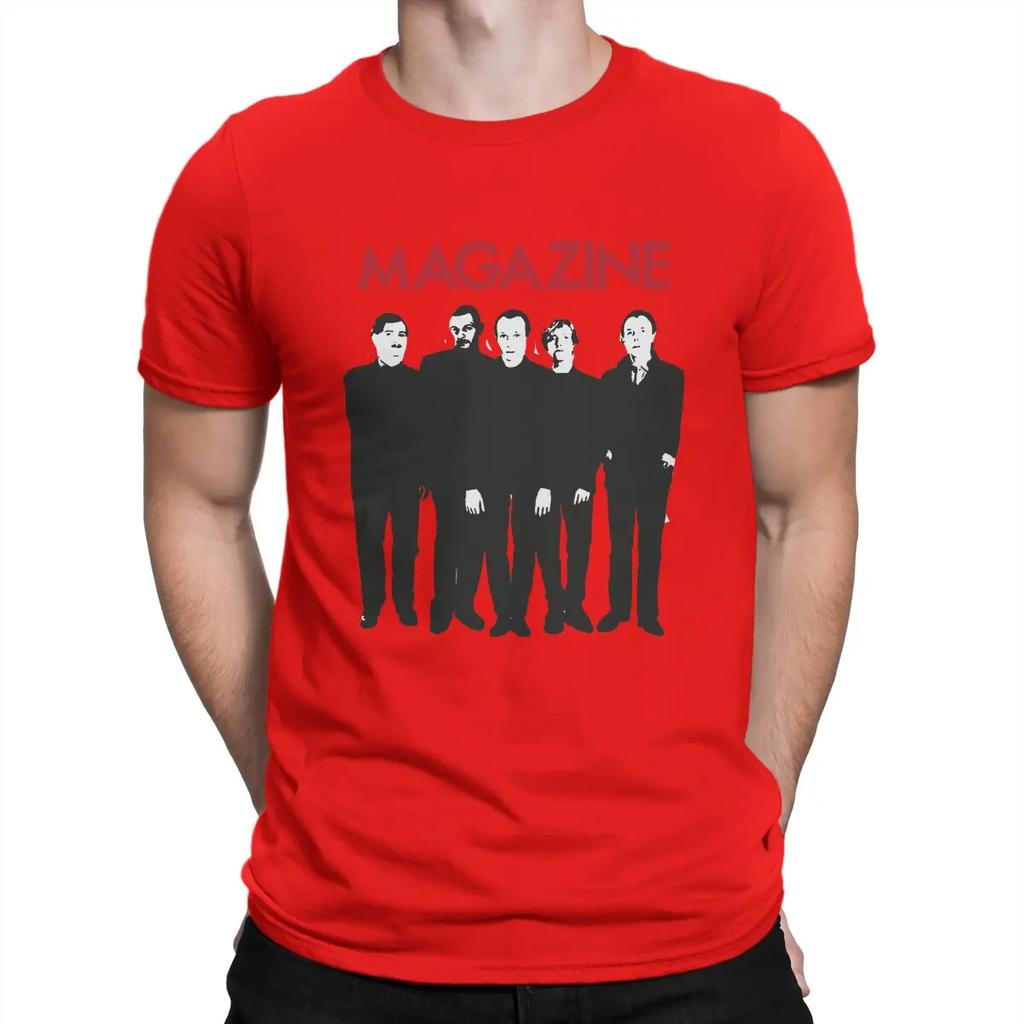 Magazinband T-Shirt Herren Reine Baumwolle Lustige T-Shirts Rundhals Magazin-T-Shirts Kurzarm Kleidung 4XL