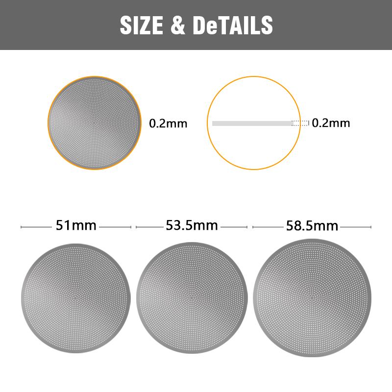 Espresso Puck Screen Coffee Filter Reusable Stainless Steel Holder 0.2mm For 51/54/58mm Coffee Portafilter Barista Accessories