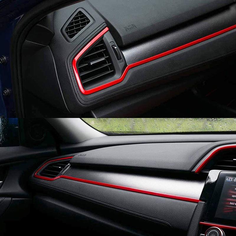 3Pcs for Honda Civic 10th Gen 2016-2021 Car Dashboard Central Control Instrument Panel Cover Trim RHD LHD