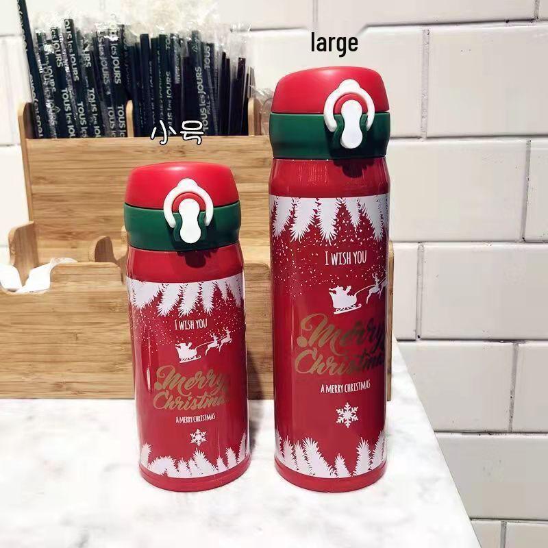 

Cartoon Thermos Cup Gift Set: High-Quality New Year & Christmas Style for Girls 350ml