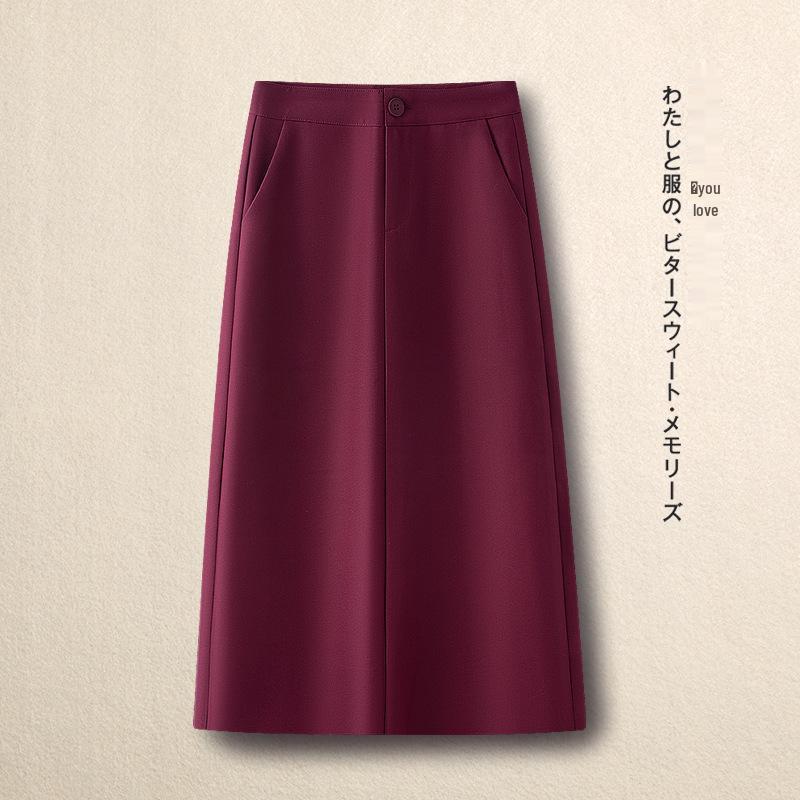 Women's High Waist Gray A-line Bodycon Skirt - Spring/Fall 2025 Collection
