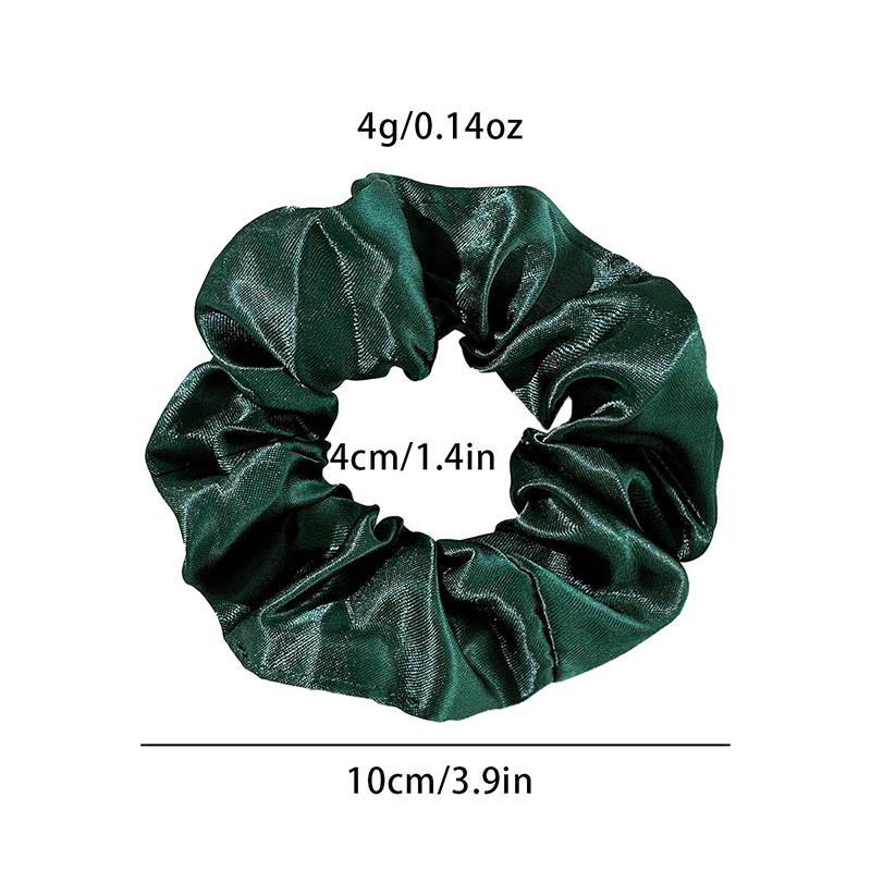 8Pcs  Satin Fabric Sausage Loop Hair Rings Set Solid Colour Fabric Loop Hair Rope Hair Scrunchies Scrunchy Black Coffee