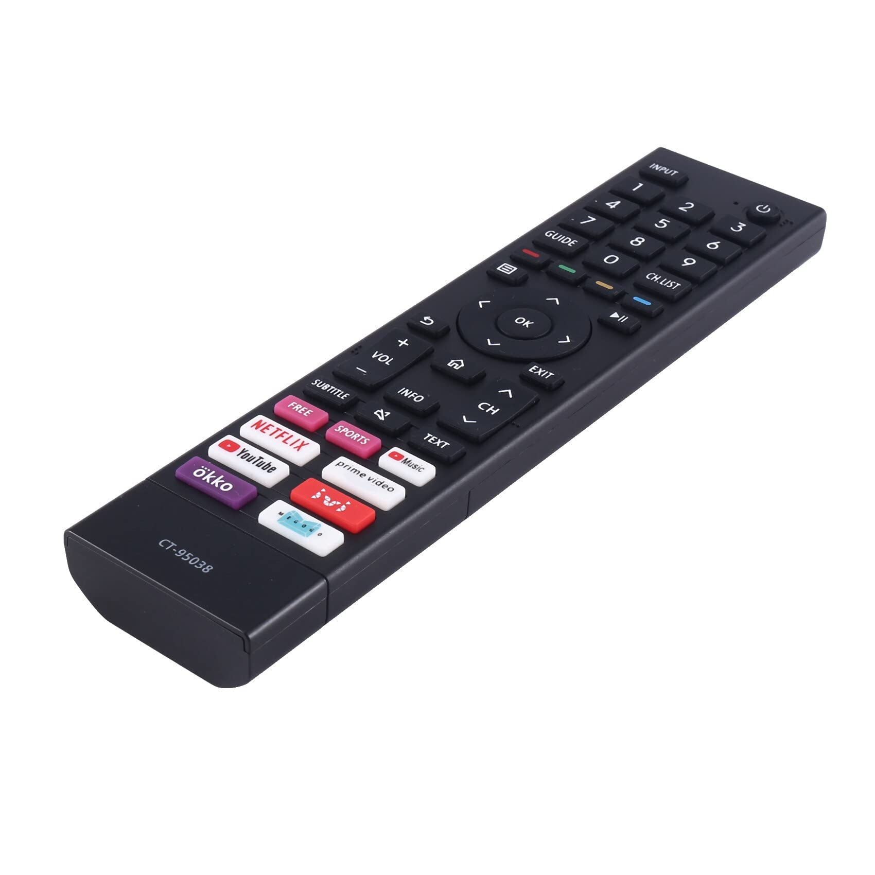 

CT-95038 For TOSHIBA Television Plastic Replacement Remote Control A