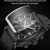 Naviforce Men's Quartz Digital Watch LCD Chronograph Date Luminous Hands 30m Waterproof Silica Strap Sports Outdoor Men's Wristwatch NF9242