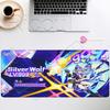 Gaming-Mauspad Silberner Wolf LV HSR Honkai Star Rail Groß XXL Neu Rutschfest Tastatur Anime-Mädchen Kawaii Mauspads PC-Schreibtischmatte