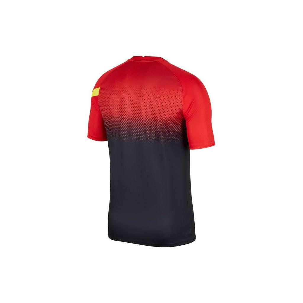 Nike Gradient Crew Neck Sports Casual Short Sleeve T-Shirt Men Tops Sport-Red Oatmeal-Yellow CT6586-611