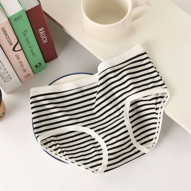 

Полосатые трусики-хипстеры дышащие с рельефной текстурой L