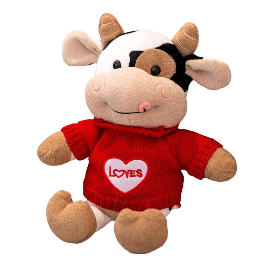 Cute Design Plush Toy Soft Material Chinese Zodiac Cow Little Cow Stuffed Cow  Girl Gift