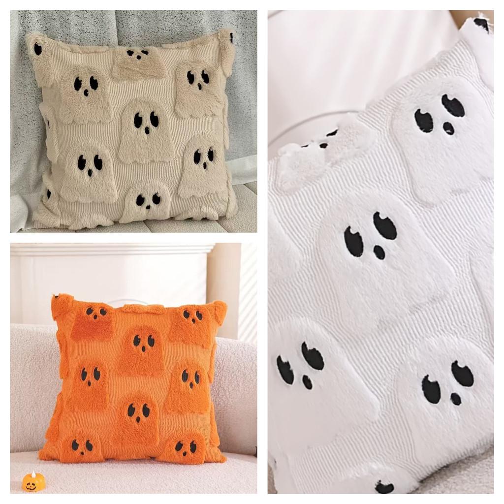 Ghost Halloween Cushion Cover Made Polyester Fun Design Living Room Decoration