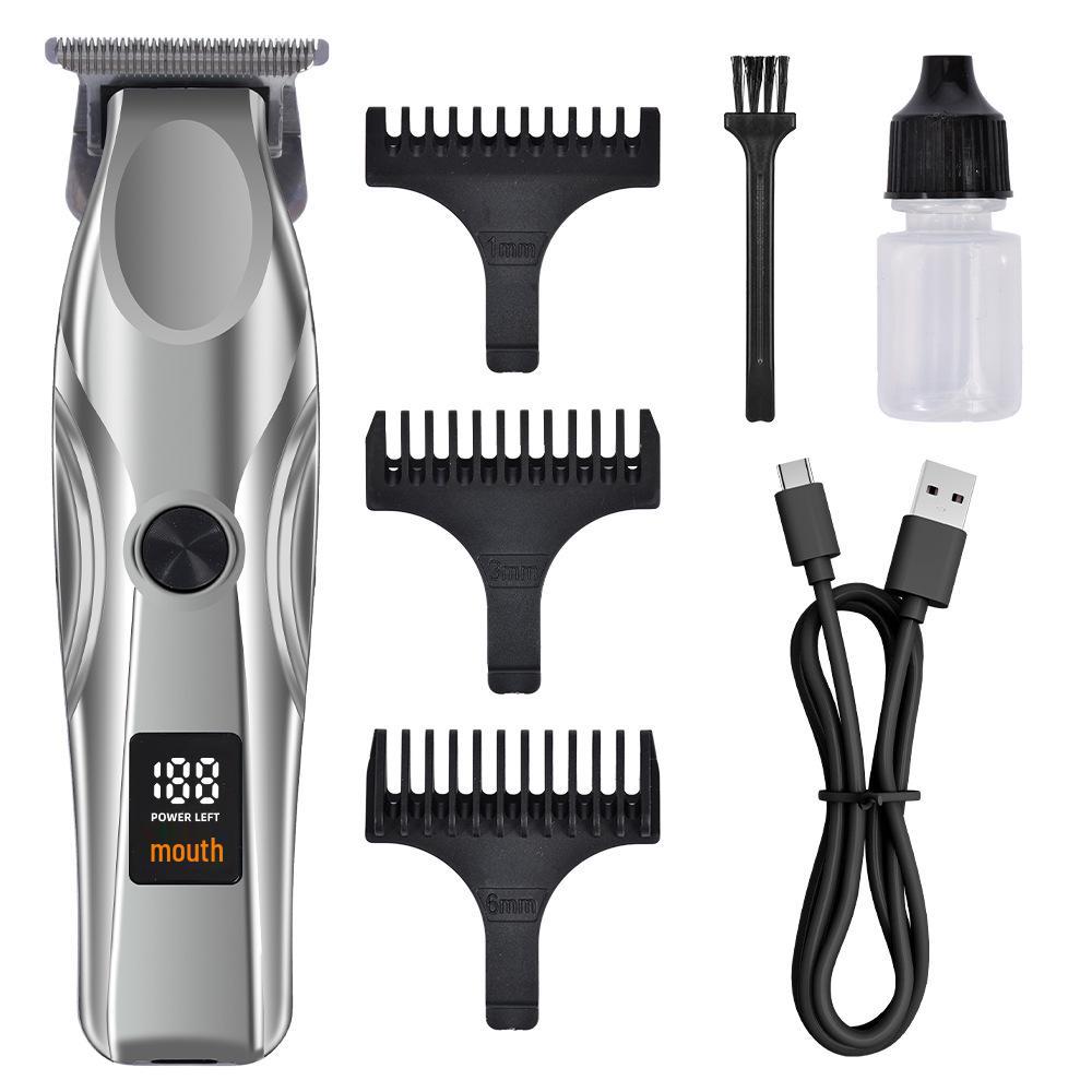 Rechargeable Multifunction Electric Hair Trimmer with Digital Display