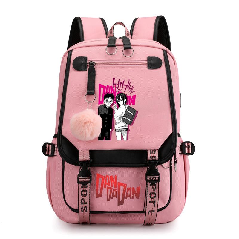 The New Dandadan Bold Party Surrounding Printing Trend Junior High School Students Large-capacity Leisure Schoolbag