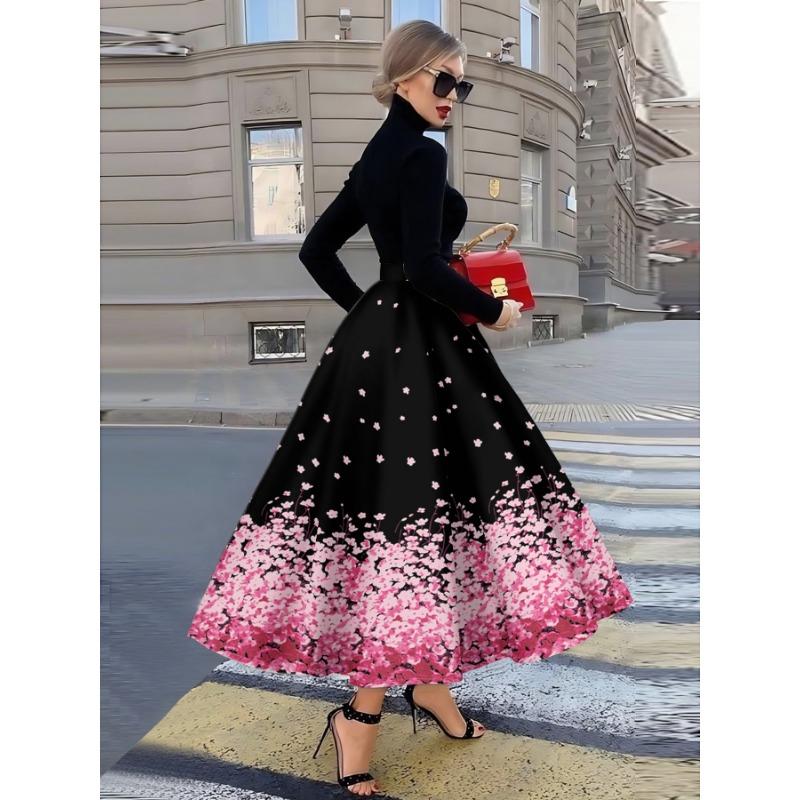 Women's A Line Skirt Casual High Waist Midi Skirt Summer Lightweight Pleated Skirt for Women Office Party Streetwear Fashion