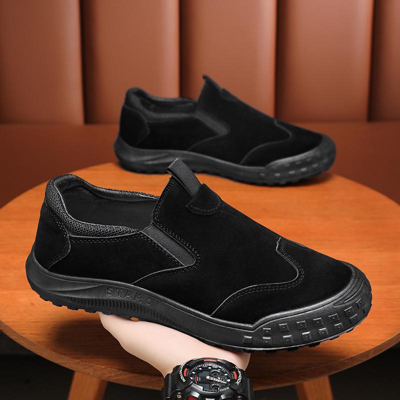Men's Summer 2024 Waterproof Low-Top Leather Safety Boots - Non-Slip, Wear-Resistant Outdoor Casual Work Shoes