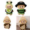 Mini Doll Soft Knitted Sweater Suit Doll Accessory Kawaii Knitted Clothes Rabbit Ears Hat for Baby Kid DIY Toy
