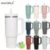  30&40 Oz Tumbler With Handle Lid Straw 887/1182ML Stainless Steel Water Bottle Vacuum Thermos Cup Travel Car Coffee Mug