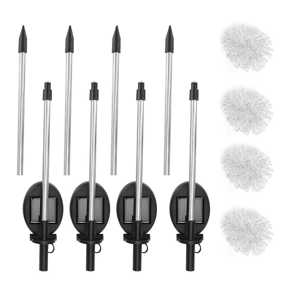 4PCS/Set LED Solar Garden Decorative Lights DIY Flowers Lamp for Outdoor Patio Lawn Backyard Decor