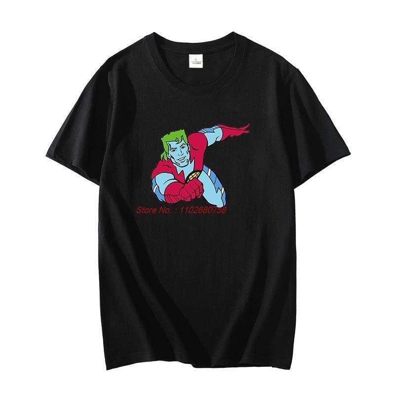 Summer Unisexs Tshirt Captain Planet Cartoon 90s Top Anime Cotton Graphic T Shirts Oversized T Shirt For Unisex Oneck Tshirt