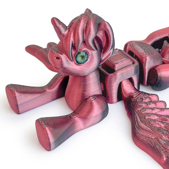 3D-gedruckte fliegendes Pferd Figur Bewegliche Gelenke Geflügeltes Pony Statue Stressabbau Fidget Spielzeug Pädagogisches Tiermodell Dekoration Ornament