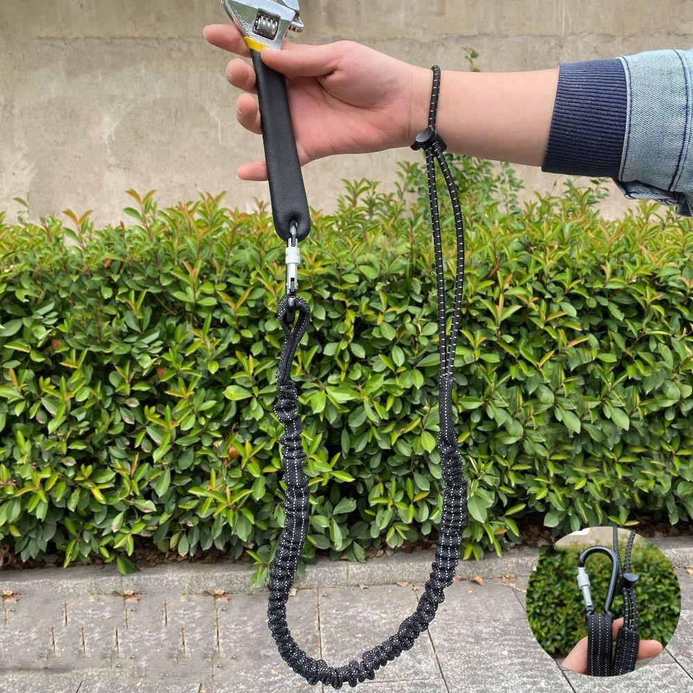 Ausziehbarer Werkzeug-Lanyard mit Schnallenband Anti-Absturz Werkzeug-Sicherungsleine Sicherheitsseil Bauwesen
