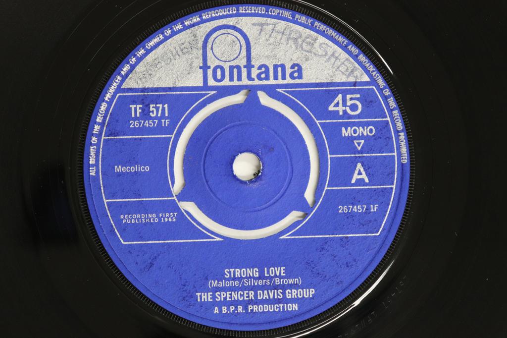 7inch Record SPENCER DAVIS GROUP - Strong Love / This Hammer TF571 Fontana 1965 UK Rock Used