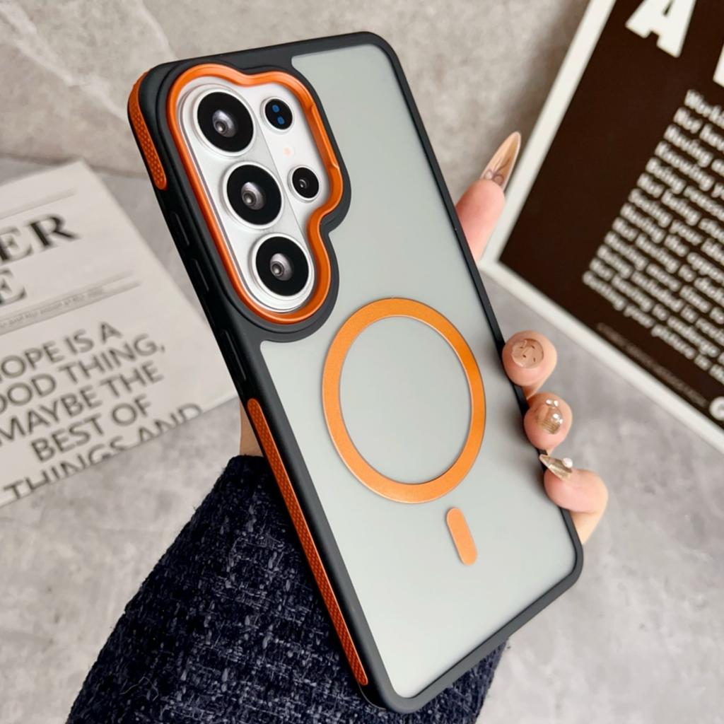 Luxury Matte Clear Magnetic Case for Samsung Galaxy S26 Edge S24 S23 S25 Ultra Plus S25FE S24FE for Magsafe Shockproof Cover