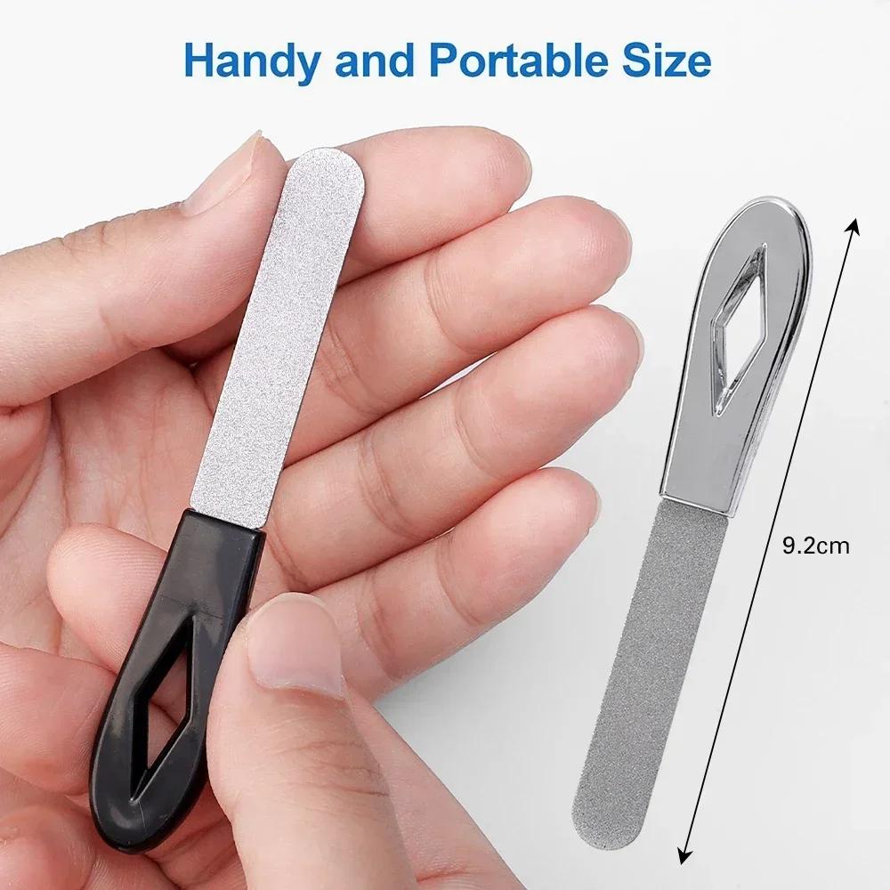 Professional Nail File Double Sided 2PCS Stainless Steel High Quality Pedicure Metal File Polish Remover Buffer Finger Toe Tools