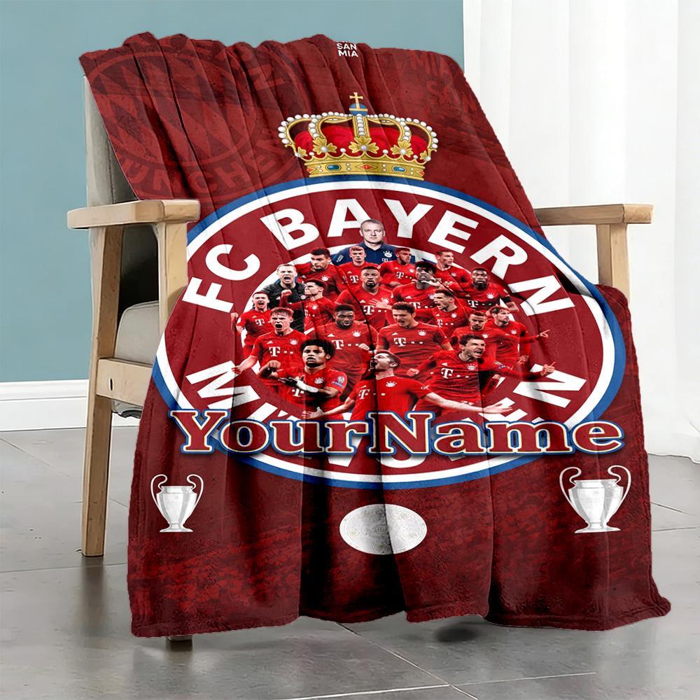 Fc Bayern München 23 Customize Text Blanket Throw Customizable Blanket Soft Warm Cozy Versatile for Chair Nap Seaside Picnics for All Occasions