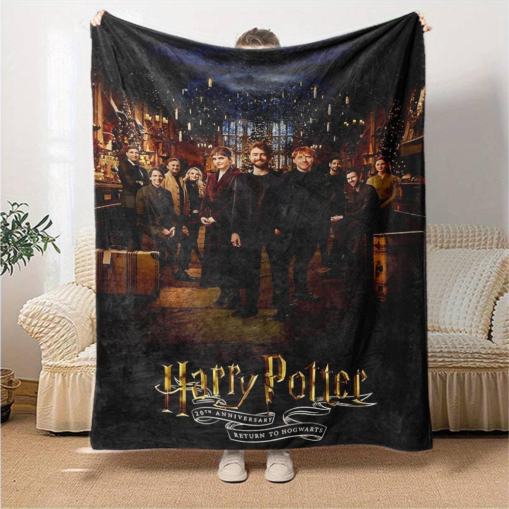 1pc Harry Potter 20th Anniversary Flannel Blanket - Soft Warm Throw for Home, Office, TravelL1363