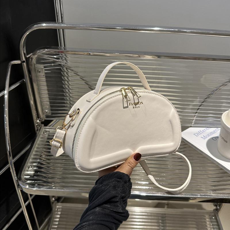 Simplicity Trendy Saddle Shoulder Bag Women PU Leather Crossbody Bag Simple Solid Color Messenger Bag Designer Handbags