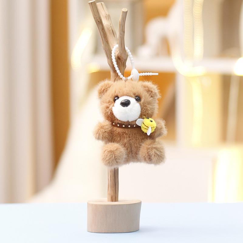 Bear Stuffed Plushie Pendant With Soft Pp Cotton Filling Keychain Women For