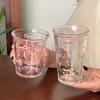 ZISIZ Cute Bowknot Glass Drinking Cup