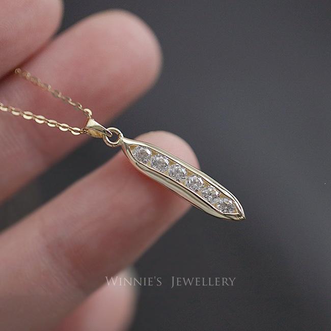 14K Gold-Plated S925 Sterling Silver Zircon Pendant Necklace for Women 925 Silver