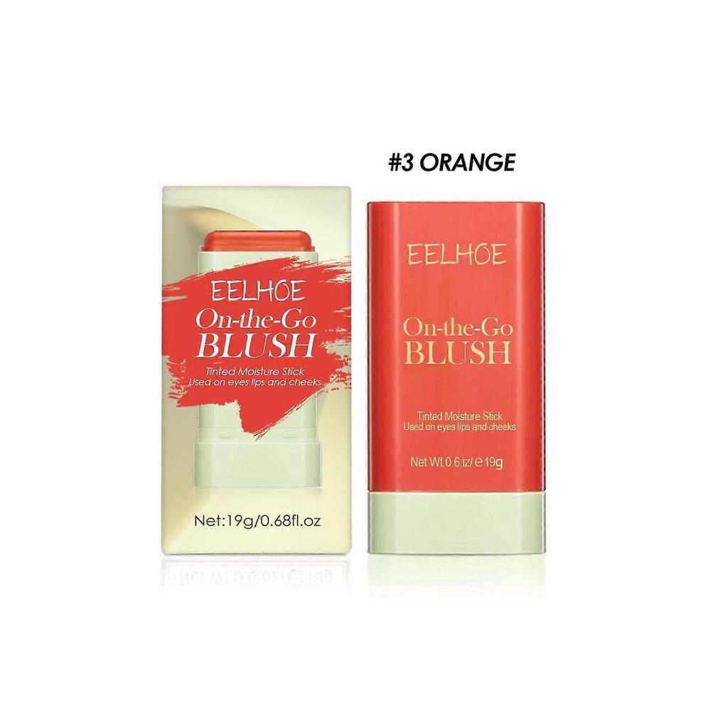 Blush Stick Light Natural Nude Makeup Contour Three-dimensional Highlight Delicate Multifunctional Blush Stick Orange
