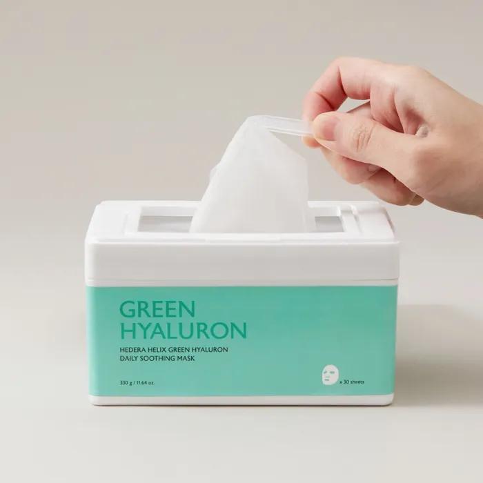 [30 sheets] Western Pine Green Hyaluronic Daily Soothing Mask