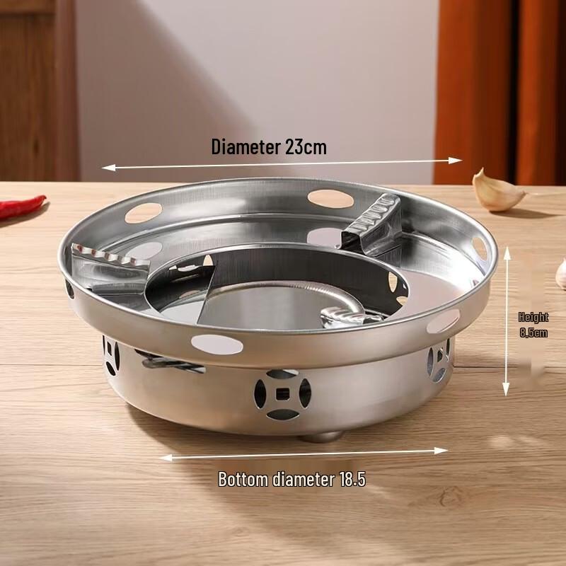 Yuzhuxun Portable Stainless Steel Alcohol Stove Hot Pot