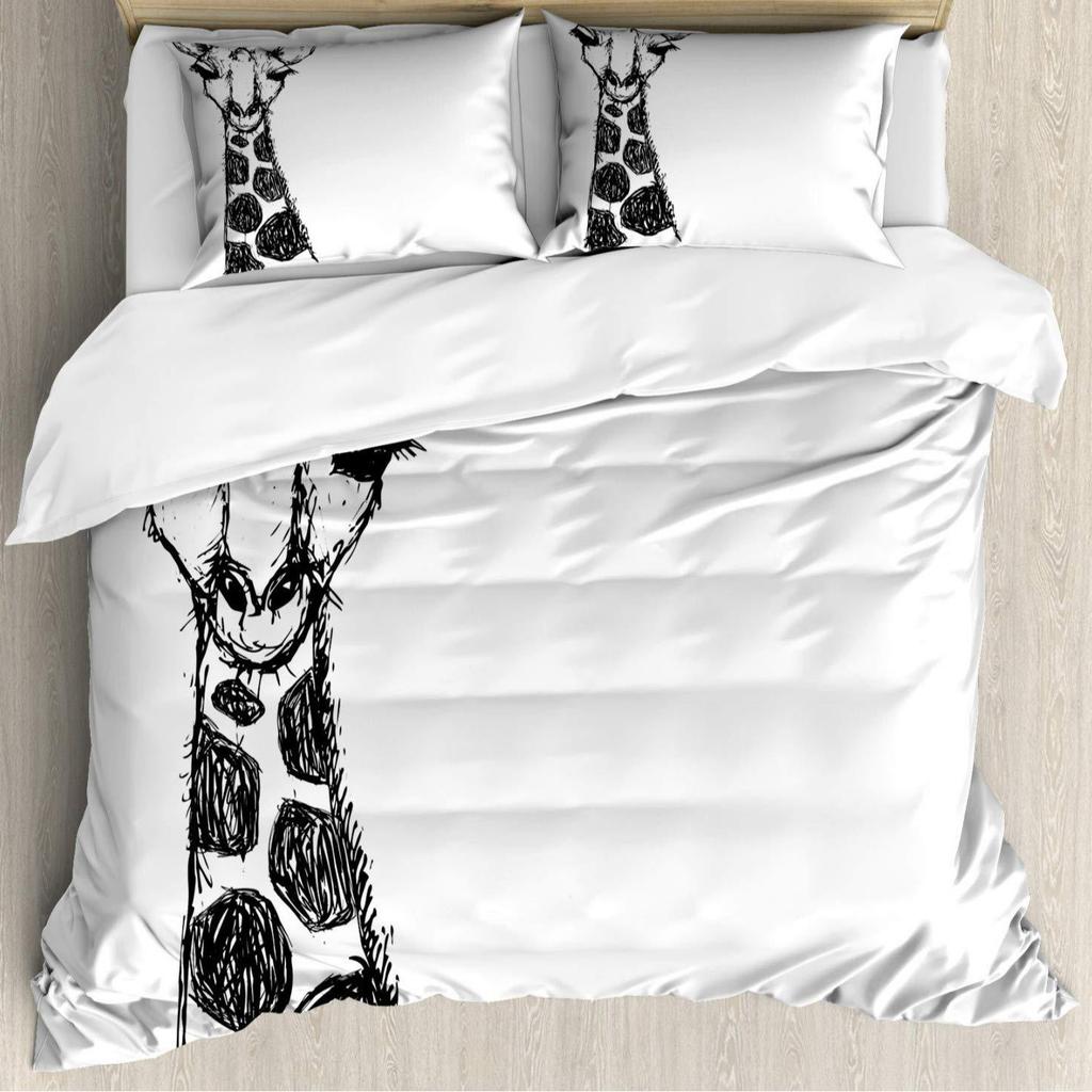 Animal Giraffe Duvet Cover 3D Digital Printing Three-Piece Bedding Set