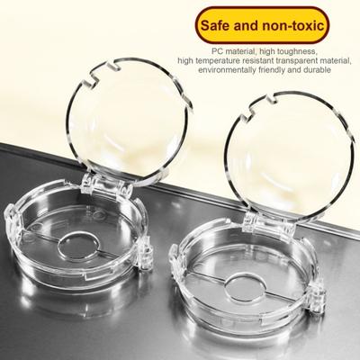 1/2/4/6 Stück Transparente Gasherd-Knopfabdeckung Staubdicht Kindersicher Küche Mikrowellenherd Schalterknopf Verriegelungsschutz Kindersicherheitsschutz Backofen