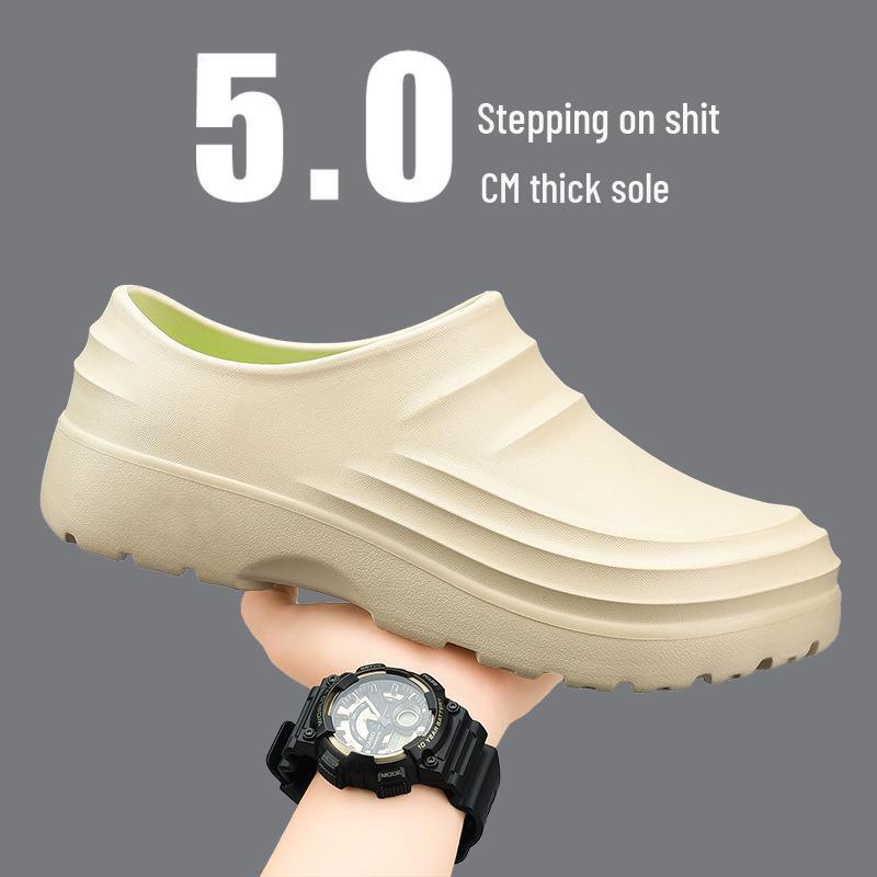 Waterproof Non-slip Chef Shoes - Lightweight, Thick Sole for Hotel & Restaurant Work.