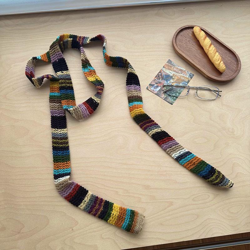 Painter Xiao Xi Tiao Series: Women's Thin Narrow Scarf for Autumn Fashion - Unique, Stylish, and Perfect for Personalized Outfits.
