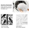 VIKAMA Dark Gothic Crow Blanket Antique Arch Raven Star Moon Print Soft Warm Halloween Holiday Gift Dorm Office Sofa Throw